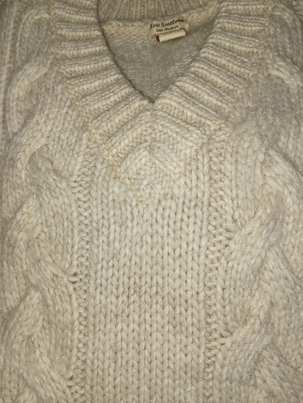 New Scotland V-neck sweater.
